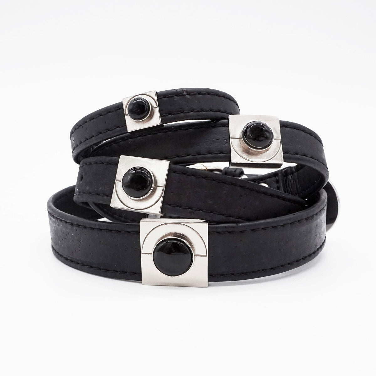 Black Midnight collar with onyx charm arrangement