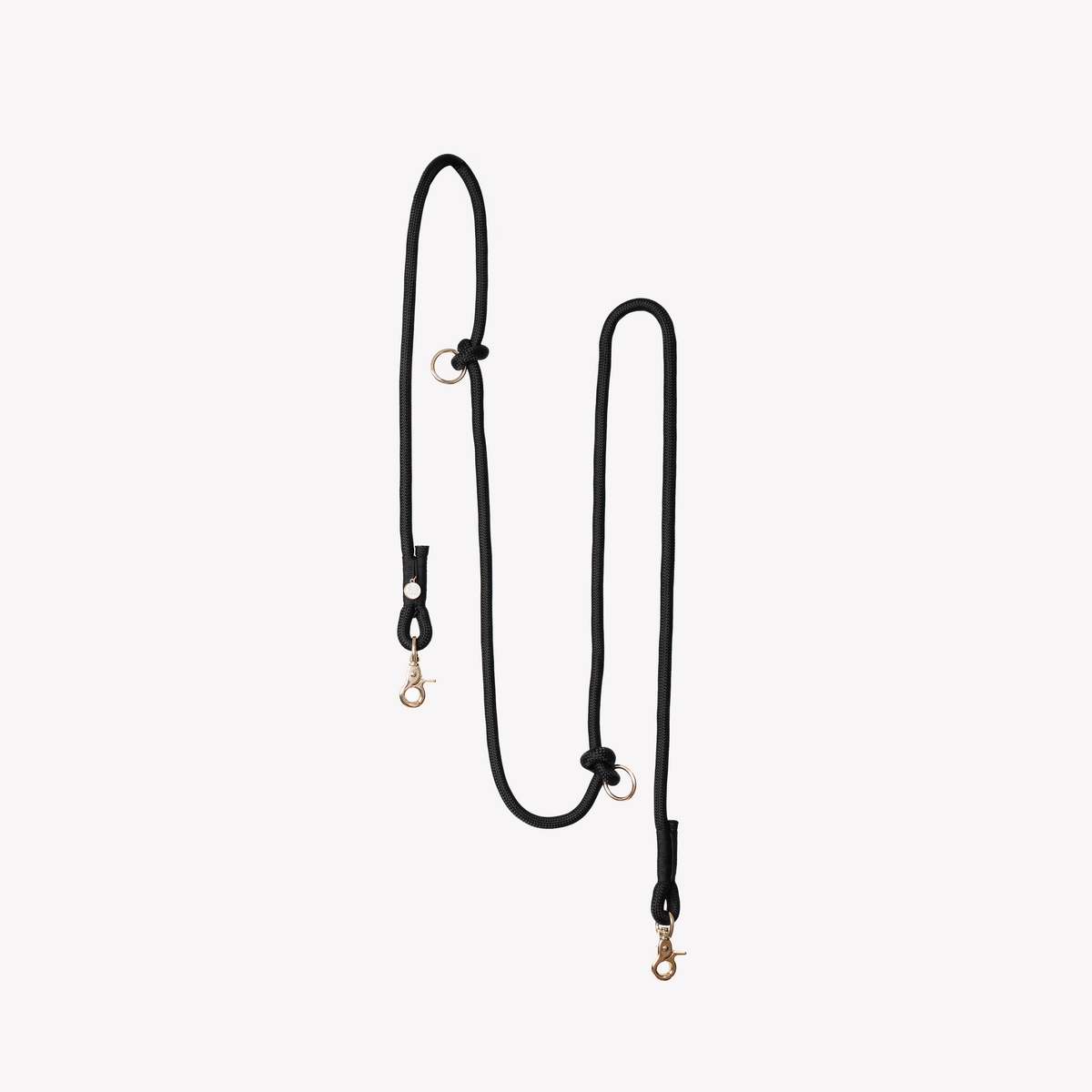 Black hands free braided dog leash