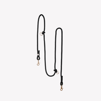Black hands free braided dog leash