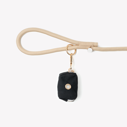 Black poop bag holder