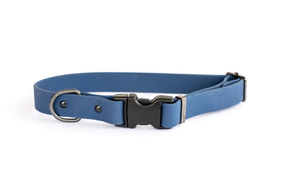 Blue Jeans waterproof PVC dog collar