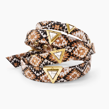 Diamond patterned collar and white howlite triangle charm