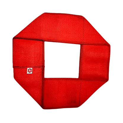 Fire hose dog frisbee in red