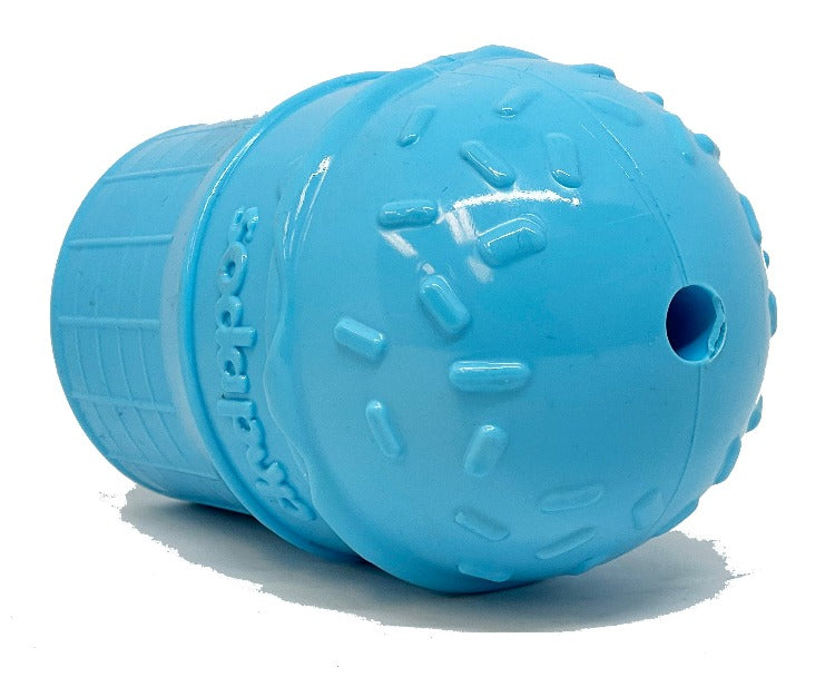 Blue Ice Cream Cone treat dispenser dog toy