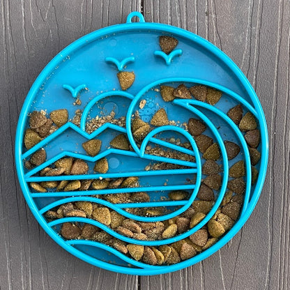 Baja eTray Slow Feeder in light blue