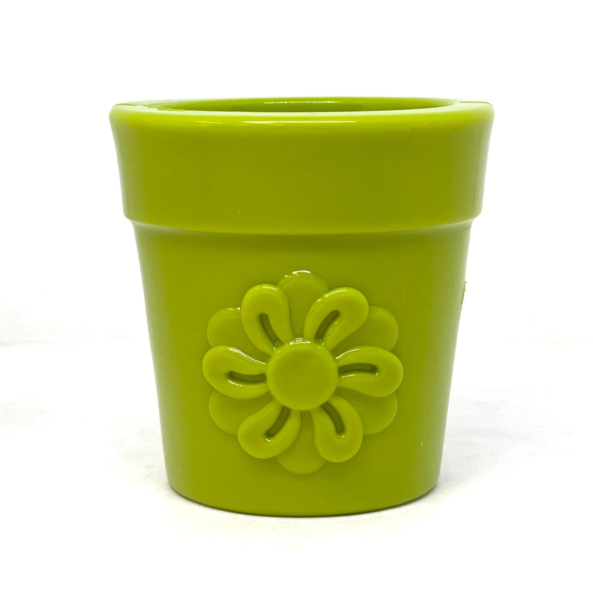 Flower Pot treat dispenser dog toy in assorted colors