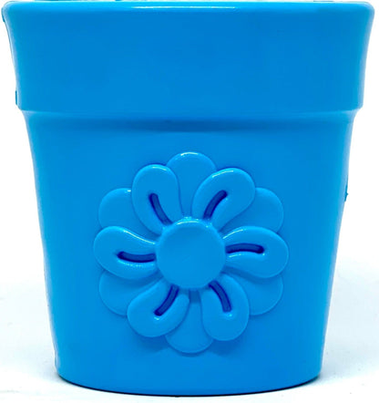 Flower Pot treat dispenser dog toy in assorted colors