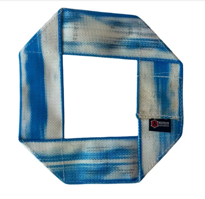 Fire Hose Dog Frisbee in white and blue