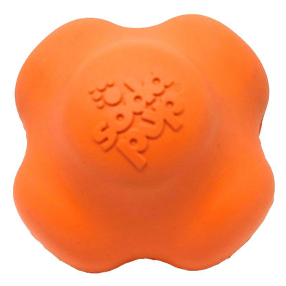 Orange Crazy Bounce rubber dog toy