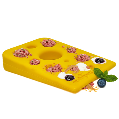 Yellow Swiss Cheese Wedge chew toy