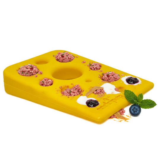 Yellow Swiss Cheese Wedge chew toy