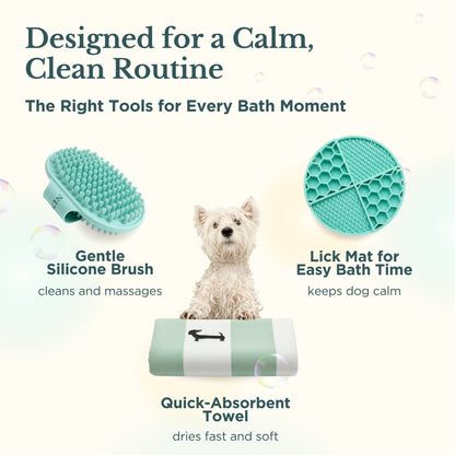 Dog Bath & Grooming Kit, lifestyle view