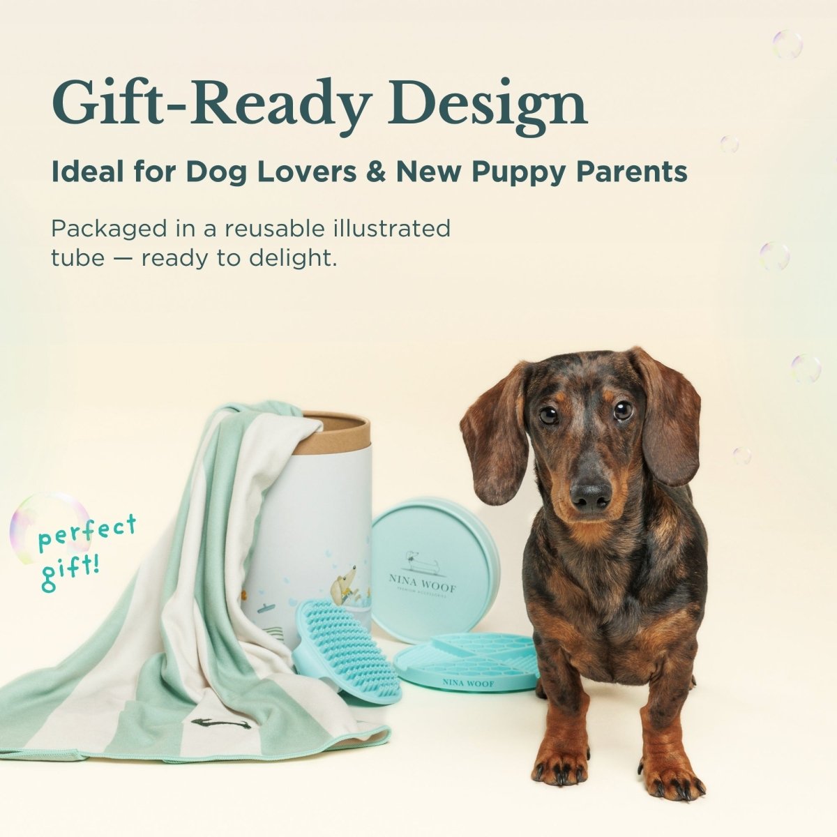 Dog Bath & Grooming Kit, lifestyle view