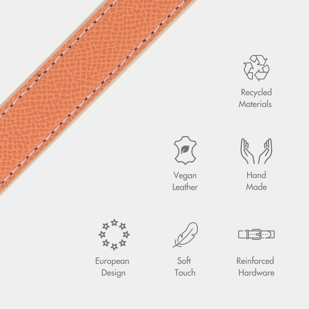 Rio Vegan Leather Dog Collar, product view 2