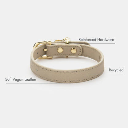 Copenhagen Vegan Leather Dog Collar, lifestyle view