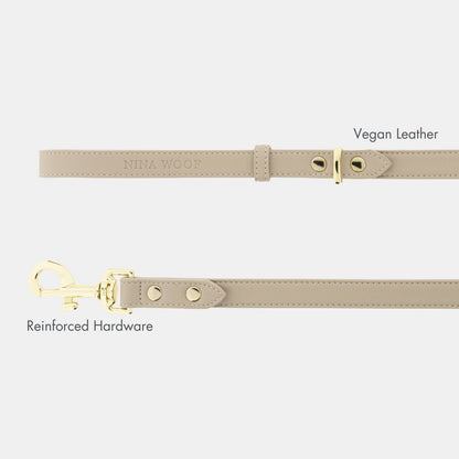 Cupertino 4 ft Vegan Leather Dog Leash, lifestyle view