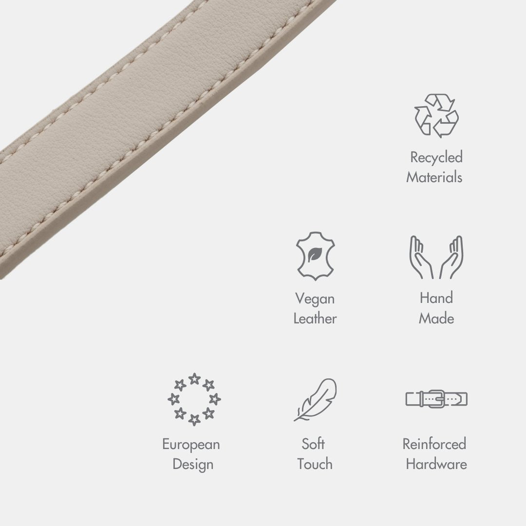 Cupertino AirTag-Compatible Vegan Leather Dog Collar, product view 2