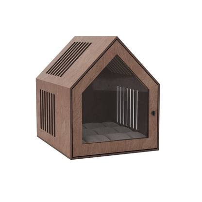 Indoor Dog House in walnut finish