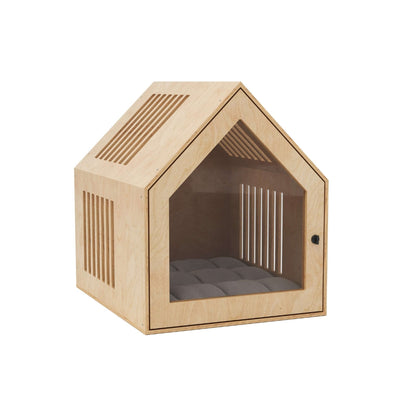 Indoor Dog House in light finish