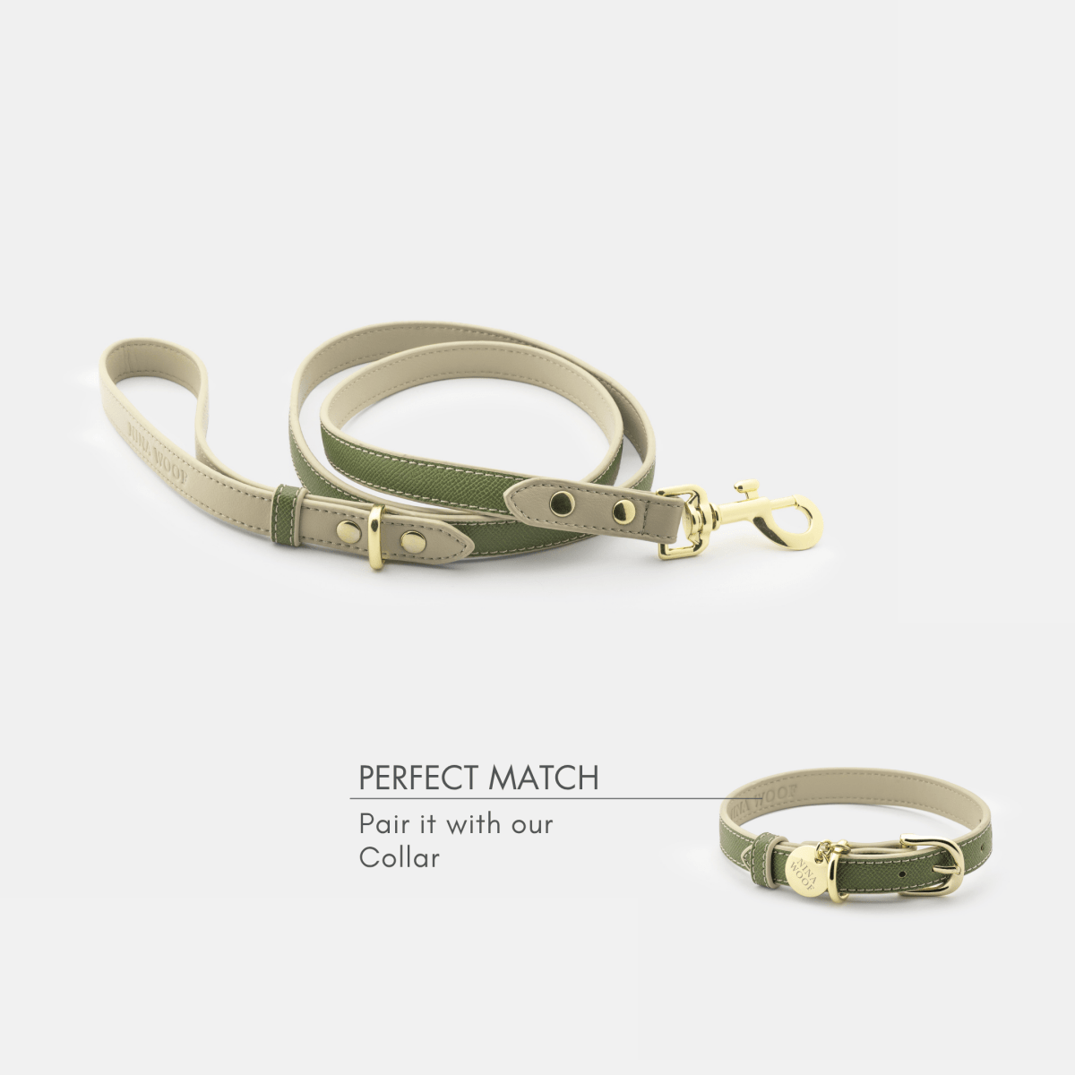 Copenhagen 4 ft Vegan Leather Dog Leash, product view 3