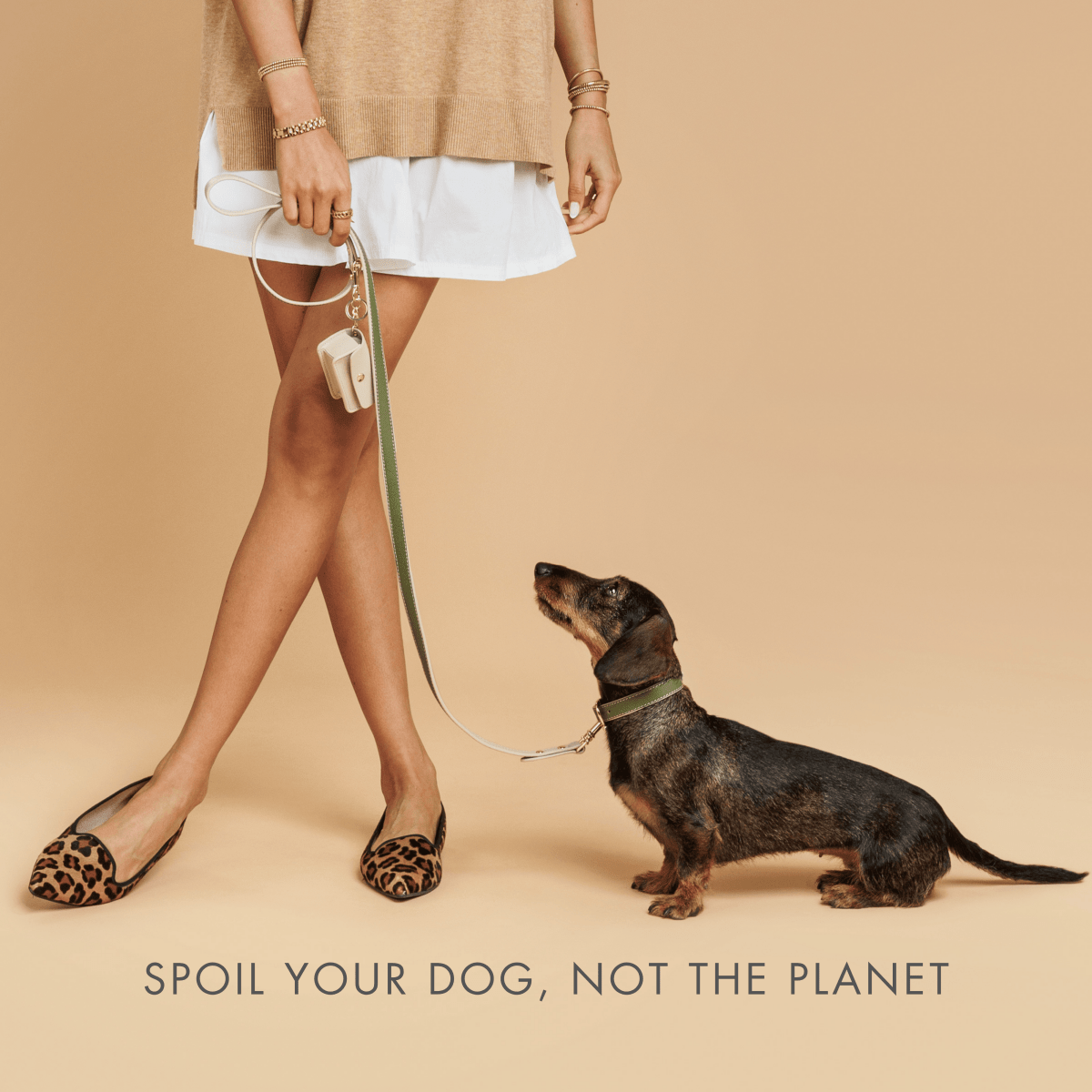 Copenhagen 4 ft Vegan Leather Dog Leash, product view 5