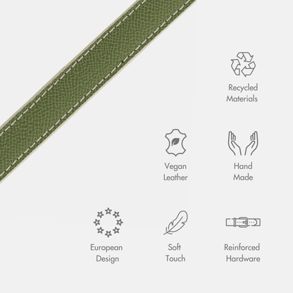 Copenhagen 4 ft Vegan Leather Dog Leash, product view 2