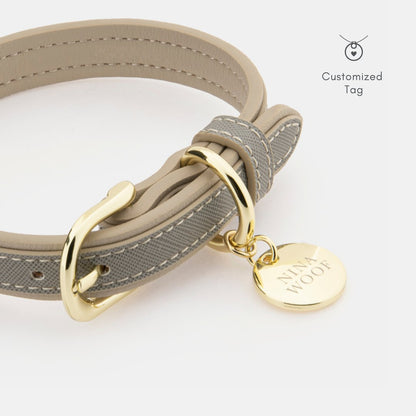 London Vegan Leather Dog Collar, lifestyle view