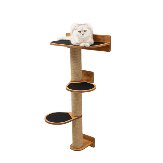 Medium Cat Tree in oak finish