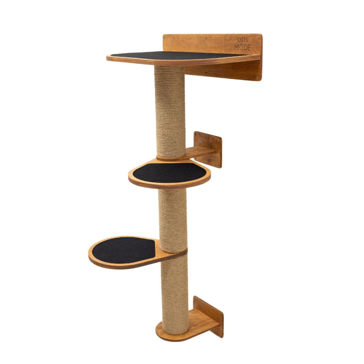 Medium Cat Tree Oak lifestyle view