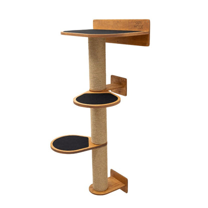 Medium Cat Tree Oak lifestyle view
