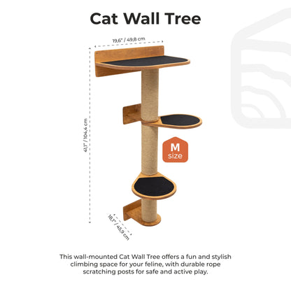 Medium Cat Tree Oak dimensions and specifications