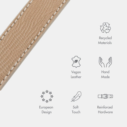 Milan Vegan Leather Dog Collar, lifestyle view
