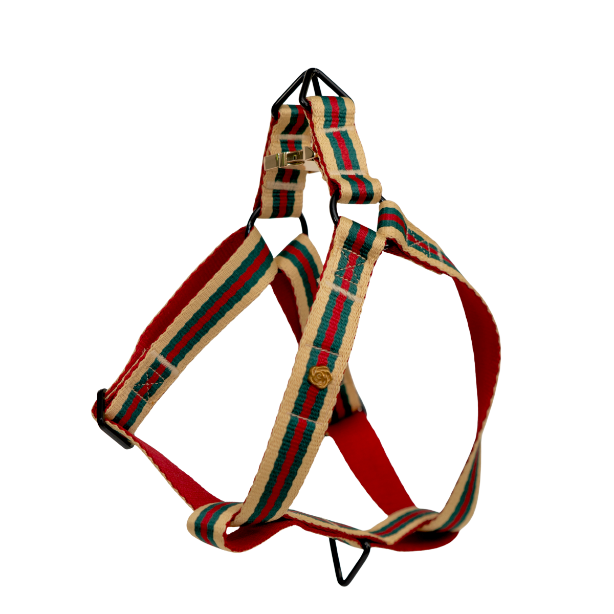 Dog harness in Rue St Jacques colourway, product view