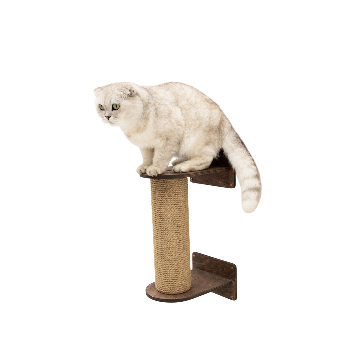 Small Cat Tree in dark walnut finish