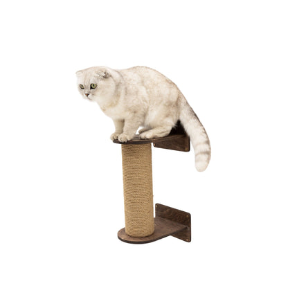 Small Cat Tree in dark walnut finish
