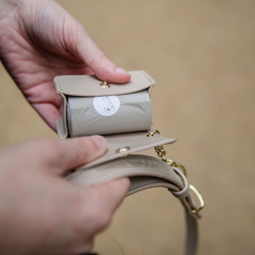 Vegan Leather Waste Bag Holder, product view 1