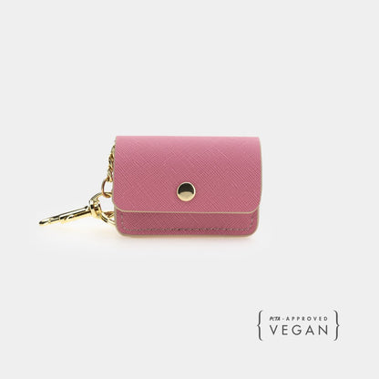 Vegan Leather Waste Bag Holder in pink