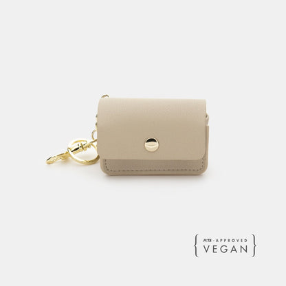 Vegan Leather Waste Bag Holder in beige