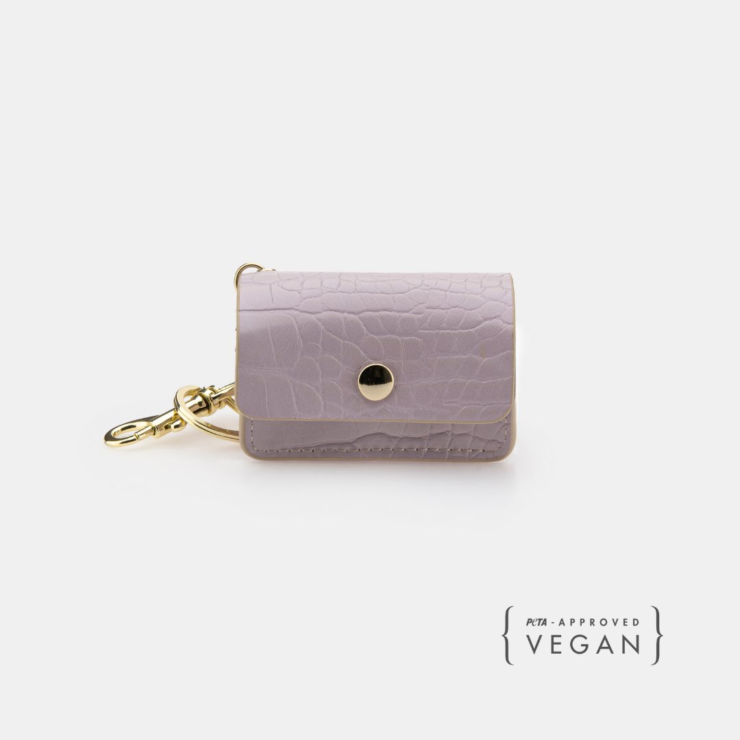 Vegan Leather Waste Bag Holder in lilac